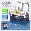 imageAeitto 12V Car Refrigerator 42QT40L Dual Zone Portable Independent Temp Control Car Fridge Freezer 468 Electric Compressor Cooler 1224V DC ampamp 100240V AC Cooling Freezing Car Camping Home