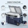 imageAeitto 12V Car Refrigerator 42QT40L Dual Zone Portable Independent Temp Control Car Fridge Freezer 468 Electric Compressor Cooler 1224V DC ampamp 100240V AC Cooling Freezing Car Camping Home