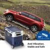 imageAeitto 12V Car Refrigerator 52QT50L Dual Zone Portable Dual Temp Control Car Fridge Freezer 468 Electric Compressor Cooler with Wheel Cooling Freezing for Travel Camping RV Road Home Car