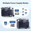 imageAeitto 12V Car Refrigerator 52QT50L Dual Zone Portable Dual Temp Control Car Fridge Freezer 468 Electric Compressor Cooler with Wheel Cooling Freezing for Travel Camping RV Road Home Car