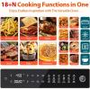 imageAeitto 32Quart PRO Large Air Fryer Oven Toaster Oven Combo  with Rotisserie Dehydrator and Full Accessories  19In1 Digital Airfryer  Fit 13quot Pizza 9pcs Toast 1800w Black