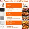 imageAeitto 32Quart PRO Large Air Fryer Oven Toaster Oven Combo  with Rotisserie Dehydrator and Full Accessories  19In1 Digital Airfryer  Fit 13quot Pizza 9pcs Toast 1800w Black