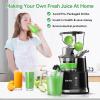 imageAeitto Cold Press Juicer Juicer Machines with Large Feed Chute Large Capacity Slow Masticating Juicer for Fruits and Vegetables Self Feeding for Juice ExtractorBPAFree BlackBlack