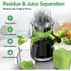 imageAeitto Cold Press Juicer Juicer Machines with Large Feed Chute Large Capacity Slow Masticating Juicer for Fruits and Vegetables Self Feeding for Juice ExtractorBPAFree BlackBlack