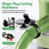 imageAeitto Cold Press JuicerMasticating Juicer Machines with Wide ampamp Dual Feed Chute for Vegetables and Fruits Self Feeding for Juice Extractor Large Capacity High Juice Yield Easy to Clean