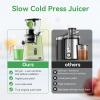 imageAeitto Cold Press JuicerMasticating Juicer Machines with Wide ampamp Dual Feed Chute for Vegetables and Fruits Self Feeding for Juice Extractor Large Capacity High Juice Yield Easy to Clean