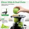 imageAeitto Cold Press JuicerMasticating Juicer Machines with Wide ampamp Dual Feed Chute for Vegetables and Fruits Self Feeding for Juice Extractor Large Capacity High Juice Yield Easy to Clean