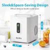 imageAeitto Ice Makers Countertop 9 Ice Cubes Release in 6 Mins 26Lbs24H 2 Sizes of Bullet Ice MachineSelfCleaning Portable Ice Maker with Ice Scoop and Basket for Home Kitchen Office Bar RV White