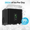 imageAeitto Ice Makers Countertop 9 Ice Cubes Release in 6 Mins 26Lbs24H 2 Sizes of Bullet Ice MachineSelfCleaning Portable Ice Maker with Ice Scoop and Basket for Home Kitchen Office Bar RV Black