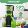 imageAeitto Juicer Machines Cold Press Juicer 53 Large Feed Chute for Whole Fruits ampamp Vegetables Slow Masticating Juicer Easy to Clean High Juice Yield Black