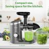 imageAeitto Slow Masticating Juicer Cold Press Jucier Machine with Soft ampamp Hard Modes Quiet Motor Juicer Machines Vegetable and Fruit Juice Extractor machine Easy to Clean with Brush GreyGrey