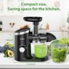 imageAeitto Slow Masticating Juicer Cold Press Jucier Machine with Soft ampamp Hard Modes Quiet Motor Juicer Machines Vegetable and Fruit Juice Extractor machine Easy to Clean with Brush GreyCharcoal Grey
