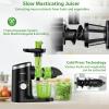 imageAeitto Slow Masticating Juicer Cold Press Jucier Machine with Soft ampamp Hard Modes Quiet Motor Juicer Machines Vegetable and Fruit Juice Extractor machine Easy to Clean with Brush GreyBlack