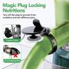 imageCold Press JuicerAeitto Slow Masticating Juicer with Wide ampamp Dual Feed Chute for Vegetables and Fruits High Juice Yield Self Feeding for Juice Extractor BPAFree Dark Green