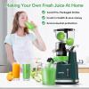 imageCold Press JuicerAeitto Slow Masticating Juicer with Wide ampamp Dual Feed Chute for Vegetables and Fruits High Juice Yield Self Feeding for Juice Extractor BPAFree Dark Green