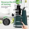 imageCold Press JuicerAeitto Slow Masticating Juicer with Wide ampamp Dual Feed Chute for Vegetables and Fruits High Juice Yield Self Feeding for Juice Extractor BPAFree Dark Green