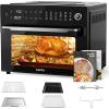 imageAeitto 32Quart PRO Large Air Fryer Oven Toaster Oven Combo  with Rotisserie Dehydrator and Full Accessories  19In1 Digital Airfryer  Fit 13quot Pizza 9pcs Toast 1800w Black