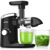 imageAeitto Slow Masticating Juicer Cold Press Jucier Machine with Soft ampamp Hard Modes Quiet Motor Juicer Machines Vegetable and Fruit Juice Extractor machine Easy to Clean with Brush GreyCharcoal Grey