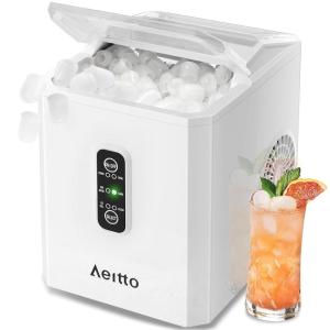 imageAeitto Ice Makers Countertop 9 Ice Cubes Release in 6 Mins 26Lbs24H 2 Sizes of Bullet Ice MachineSelfCleaning Portable Ice Maker with Ice Scoop and Basket for Home Kitchen Office Bar RV White