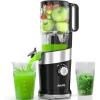 imageAeitto Cold Press Juicer Juicer Machines with Large Feed Chute Fits Whole Vegetables and Fruits Self Feeding Slow Masticating Juicers Easy to Use Easy to Clean High Juice YieldBlack