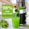 imageAeitto Cold Press Juicer Machines Slow Masticating Juicers with Large Feed Chute For Whole Vegetables and Fruits Easy to Clean and Assemble High Juice YieldCarbon Black