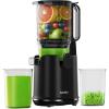 imageCold Press Juicer 58quot Extra Large Wide Mouth Aeitto Slow Juicer Machines High Juice Yield Fit Whole Vegetables ampamp Fruits Professional Juice Extractor MachineSelf Feeding Easy to CleanRaven Black