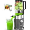 imageAeitto Juicer Machines Fits Whole Fruits Cold Press Juicer with Wide Feed Chute Masticating Juice Extractor Machine Easy to Clean High Juice Yield Easy to Assemble Self FeedingPearl Grey