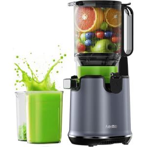 image:imageAeitto Juicer Machines 53 Extra Wide Mouth Cold Press Juicer Easy to Clean Fit Whole Vegetables amp Fruits Professional Juice Extractor MachineSelf Feeding High Juice YieldPearl Grey