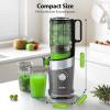image:imageCold Press Juicer Fits Whole Fruits Aeitto Masticating Juicer Machines with Wide Feed Chute Juice Extractor Machine Easy to Clean High Juice Yield Easy to Assemble Self FeedingGrey