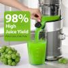 image:imageCold Press Juicer For Whole Fruits Aeitto Juicer Machines with Large Feed Chute Self Feeding Juice Extractor Machine Easy to Assemble Easy to Clean amp Use High Juice YieldGrey