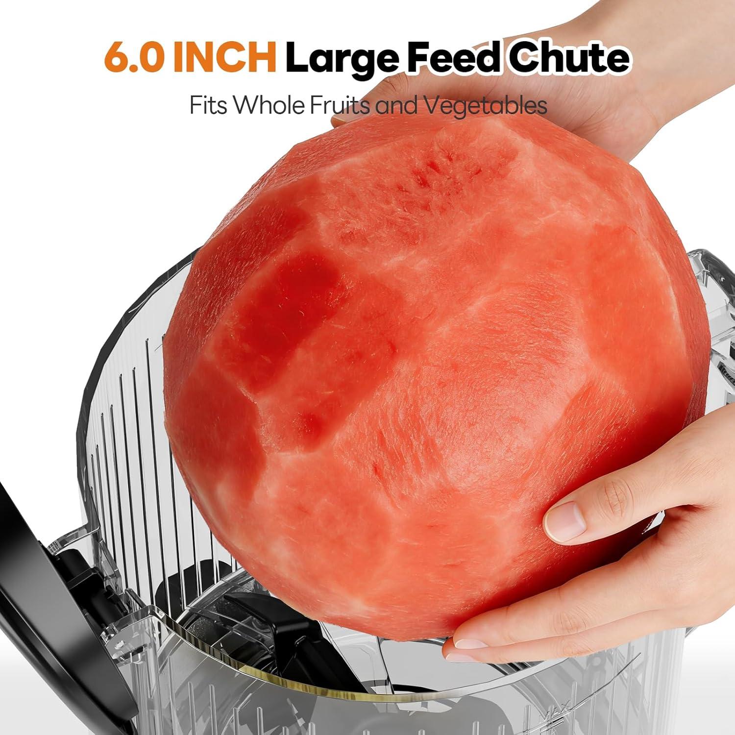 image:imageAeitto Easy to Clean Cold Press Juicer with FilterFree Design 3in1 Juicer Machines for Juice Nut Milk amp Sorbet 60 Wide Feed Chute for Whole Fruits amp Vegetables Quiet Motor With BrushPremium Black